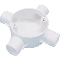 Greenbrook 20mm PVC Conduit 4 Way Box - White