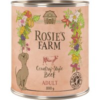Rosie's Farm Adult 6 x 800 g umido cane - Manzo