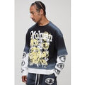 Camiseta Oversize Recta Con Lavado A La Piedra Y Estampado Gráfico Ofclman, Negro