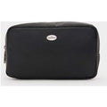 Men's Black Leather Savile Row Wash Bag  - Savile Row Company