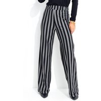 Calça Pantalona Listrada Preta