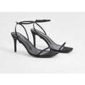 Tacones De Aguja Bajos Minimalistas De Holgura Ancha, Negro