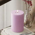 LED Bloklys Ø 10 x 15 cm Lavendel