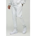Pantalón Deportivo Tall Ajustado En Gris Jaspeado, Gris