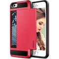VOFOLEN iPhone 5 - Wallet Card Slot Cover Case Hoesje Business Rood