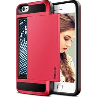 VOFOLEN iPhone 5 - Wallet Card Slot Cover Case Hoesje Business Rood