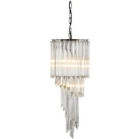 Casa Padrino Luxus HÃ¤ngeleuchte Eiszapfen Glas 75 x 30 cm - Art Deco Hotel / Restaurant Lampe - Eindrucksvolle Leuchte