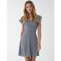 Geo Print Wrap Dress - 10 / BLACK PATTERN