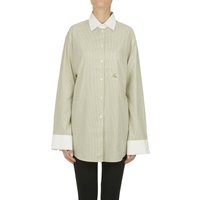 Micro checked print oversized shirt