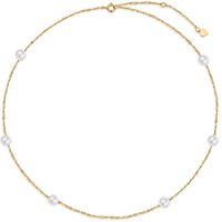 14K Gold Pearl Bead Chain Bracelet