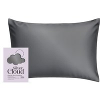 Silver Cloud Charcoal Satin Pillowcase With Silver Ions