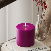 LED Blockljus Ø 10 x 10 cm Violet