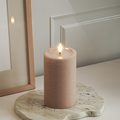 Unique LED-Blockkerzen D 7,5 x 12,5 cm Rosa