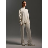 Bornladies Women's Knit Pullover Sweater Pants Set Mock Neck Loose Fit Soft Cozy Trendy Elastic Waist Autumn Winter Fashion Set
