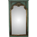 Casa Padrino Barock  Wandspiegel in PetrolgrÃ¼n/Gold  B 105 cm, H 192 cm, Antik Look - Edel & Prunkvoll