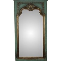 Casa Padrino Barock  Wandspiegel in PetrolgrÃ¼n/Gold  B 105 cm, H 192 cm, Antik Look - Edel & Prunkvoll