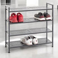 Atmore Metal Shoe Rack With 4 Shelves In Anthracite
