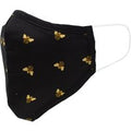 Men's Black Bee Print Cotton Reusable Face Mask [RTC]  - Savile Row Company