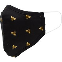 Men's Black Bee Print Cotton Reusable Face Mask [RTC]  - Savile Row Company