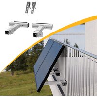 Powerness Aufständerung Solarmodul Halterung Balkonkraftwerk für Balkon Haken - Silber / 1 Set (für 1 Solarpaneel) / Powerness Express(Versandkosten werden bei der Kasse berechnet)