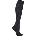 1 Pair Anthracite Sensitive London Left and Right Comfort Cuff Cotton Knee High Socks Ladies 2.5-5 Ladies - Falke