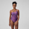 Maillot de bain Femme effet galbant Asymmetric rose/orange