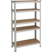 5 Tier Grey Steel Heavy Duty Garage Shelving Unit Storage Rack Organiser