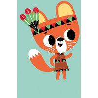 Petit Monkey ansichtkaart indianen eekhoorn