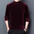 Thiened Long Sve Velvet T-irt Men's Casual High Collar Winter Warm Dirt Resistant Wear Resistant Base Layer irt