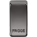 KnightsBridge Switch cover "marked FRIDGE" - black nickel
