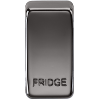 KnightsBridge Switch cover "marked FRIDGE" - black nickel