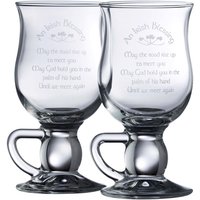 Galway Crystal Irish Blessing Latte Pair