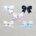 Diamante Buckle Satin Bows Ivory