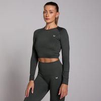 Damska krótka koszulka bezszwowa z długim rękawem z kolekcji Shape MP - XXL