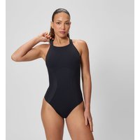 Maillot de bain Femme Sculpture Contour à col haut noir