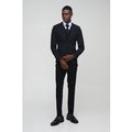 Chaqueta De Traje Súper Ajustada Con Botonadura, Negro