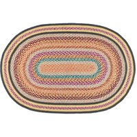 Oval Jute Rug - Multicoloured - 160x230cm