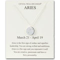 Aries Zodiac Star Sign Disc Necklace Created with Zircondia® Crystals