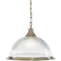 Searchlight 9369 American Diner 1 Light Ceiling Pendant Light In Antique Brass