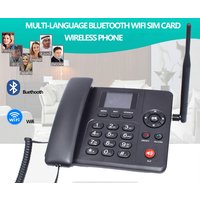 English Russian Languages Cordless Phones with Wifi GSM SIM Card 2G 3G 4G Wireless Fixed Phone Desktop Telephone for Office Home