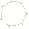 Elk & Bloom Elegant 14K Gold Coin Anklet | Wowcher
