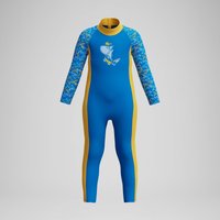 Combinaison protection UV Bébé Garçon Learn to Swim bleu/jaune