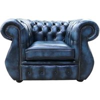 Chesterfield Kimberley Club Chair Antique Blue Leather