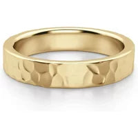 Alianza Martillada Flat 4 MM Oro Amarillo 585 (14K)