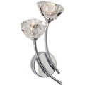 Firstlight 8363CH Clara 2 Light Wall Light with Glass Shade