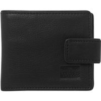 Men's Black Leather Classic Tab Coin Wallet  - Savile Row Company