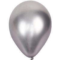 XL Zilveren Chroom Ballonnen (10 stuks / 46 CM)