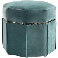 Casa Padrino Luxus Hocker DunkeltÃ¼rkis / Antik Messing 46 x 46 x H. 44 cm - Luxus Sitzhocker
