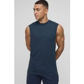 Top Sin Mangas Básico Con Sisa Ancha, Navy