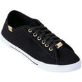 Tênis Preto com Detalhes em Dourado